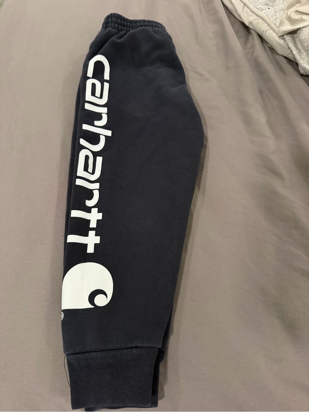 Carhartt Kids Black Sweatpants with White Side Logo